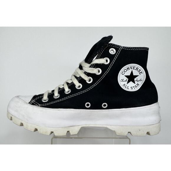 Converse Chuck Taylor All Star Lugged High Top Canvas Womens Sneakers 8.5 Black - Picture 1 of 14